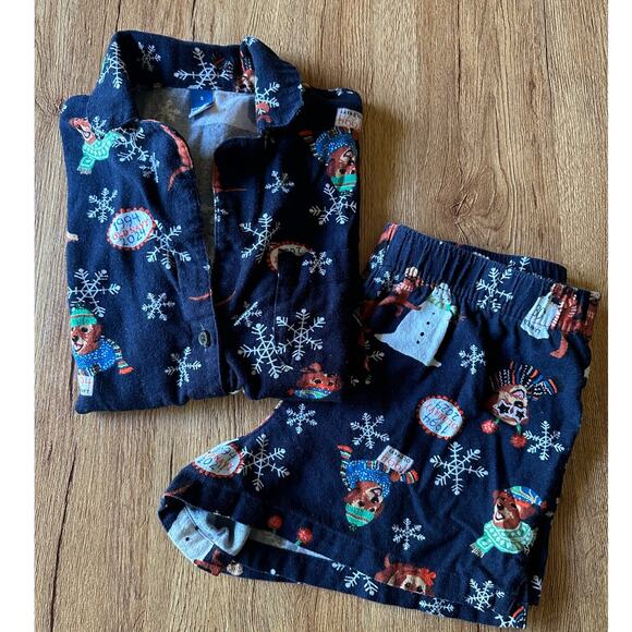 Old Navy Holiday Doggy Patterned Pajama Set Size Small - Picture 1 of 8